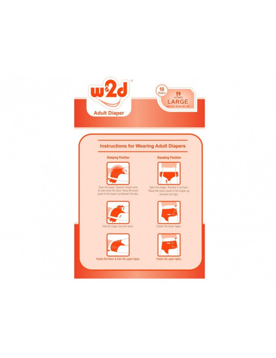 Adult Diaper W2D Large L-10pc Image