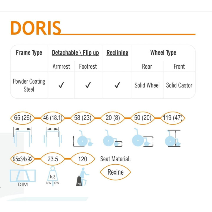 Recliner Wheel Chair Doris4
