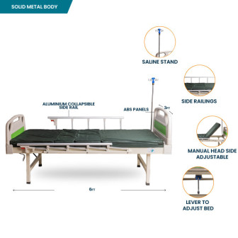 Arrex Manual Semi Fowler Bed Solo for Home Patient Care