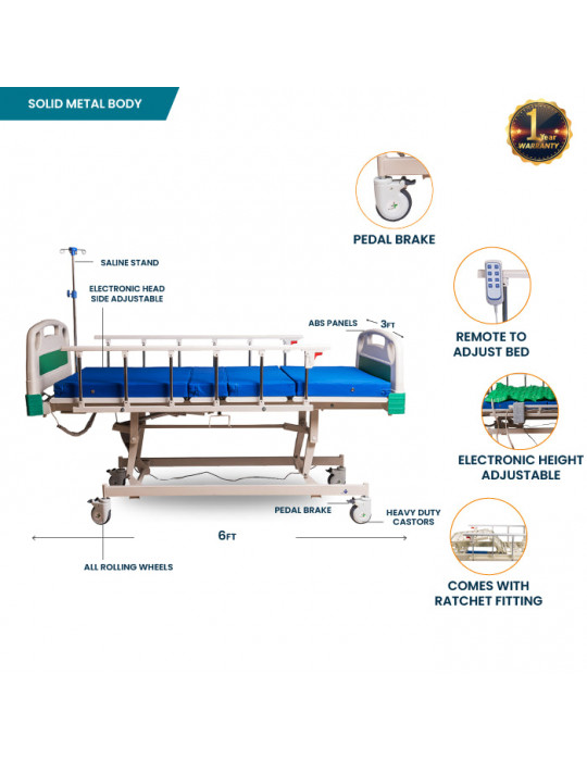 3 Way Automatic Electric Hospital Recliner Bed Rental