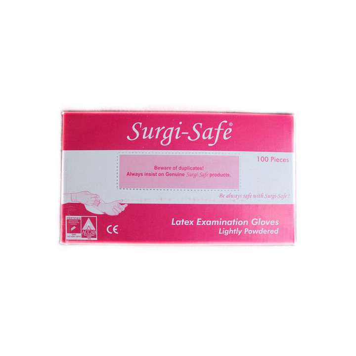 Hand Gloves Examination Powdered  SurgiSafe 100pcs Image