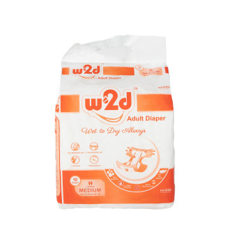 Adult Diaper W2D Medium M-10pc - Cover Image