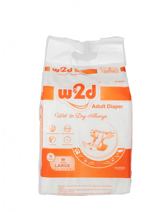 Adult Diaper W2D Large L-10pc - Cover Image