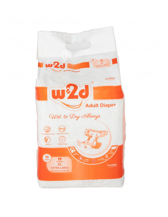 Adult Diaper W2D Extra Large XL-10pc - Cover Image