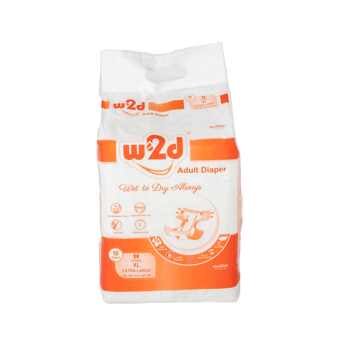 Adult Diaper W2D Extra Large XL-10pc - Cover Image