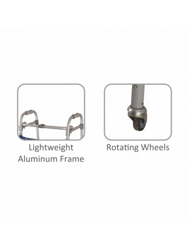 WALKER WITH WHEEL DURA LITE