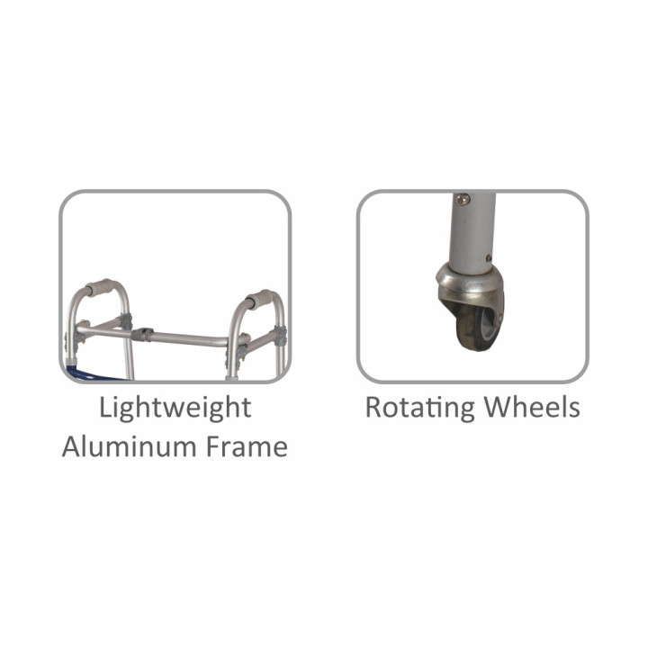 WALKER WITH WHEEL DURA LITE Details