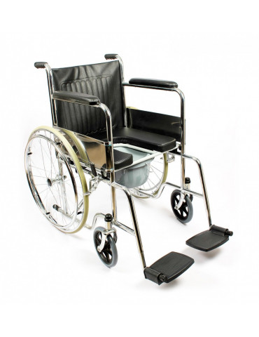 Commode WheelChair Left Image Commode WheelChair Left Image