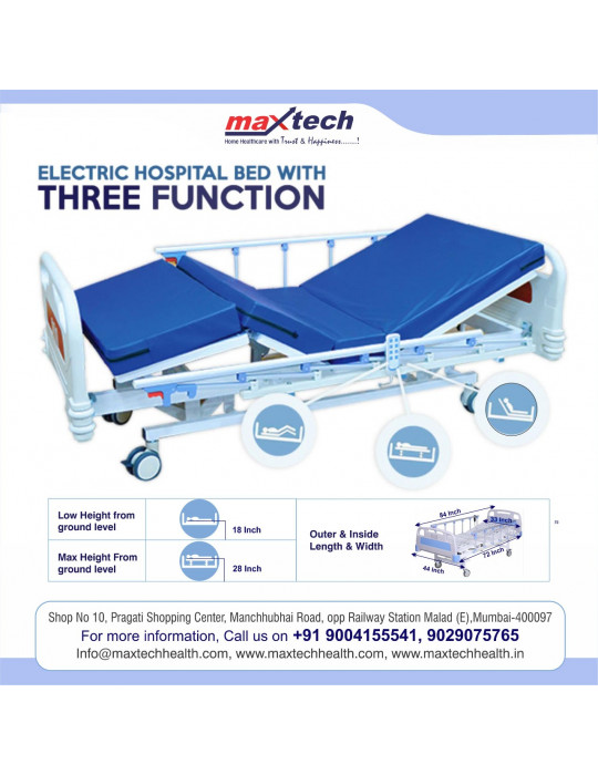 Hospital Bed Automatic 3-Way Function Maxtech