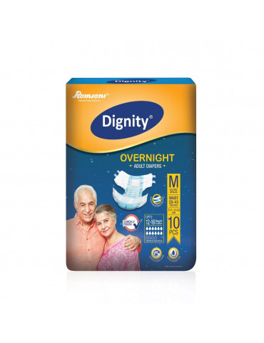 Dignity Adult Diaper Overnight Medium M-10