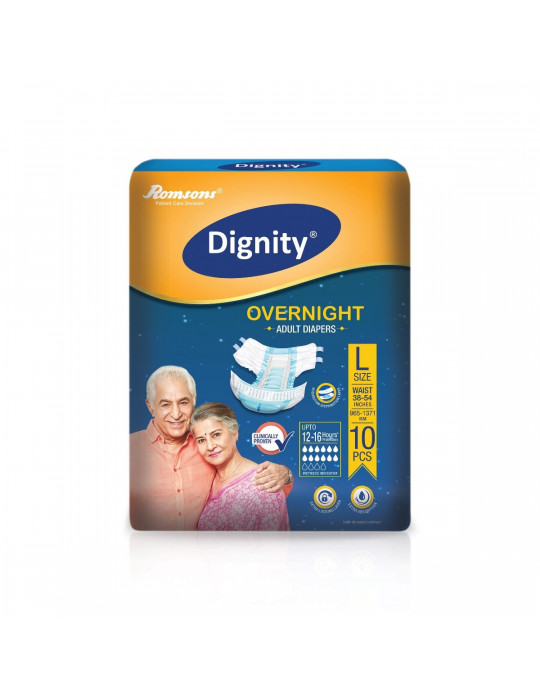 Dignity Adult Diaper Overnight Large L-10 - Cover Image