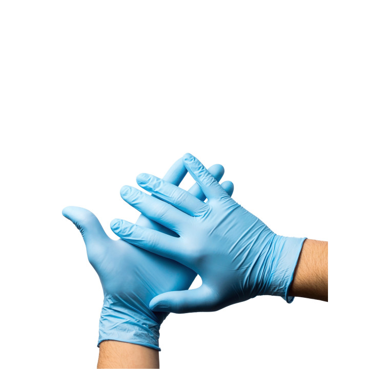 Surgi-Safe Nitrile Examination Gloves on hand side view