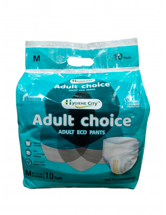 Adult Choice Medium Size Adult Diapers 10pcs