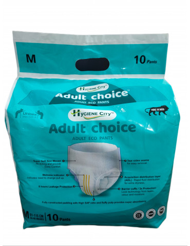 Adult Choice Medium Size Adult Diapers 10pcs