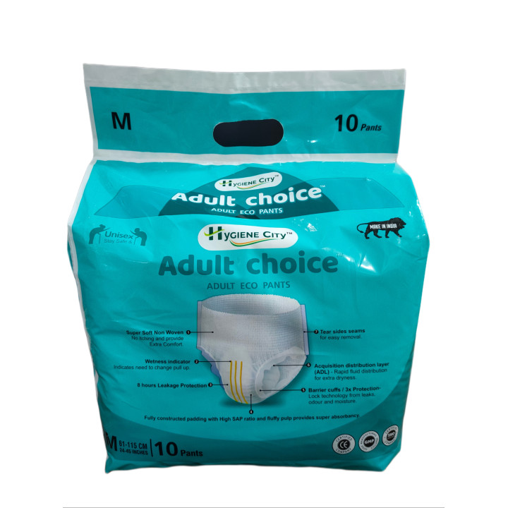 Adult Choice Medium Size Adult Diapers 10pcs