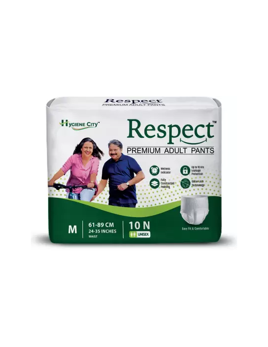 Adult Diaper Pull Up Respect Medium Premium Pants M-10pc Variant Pack of 1