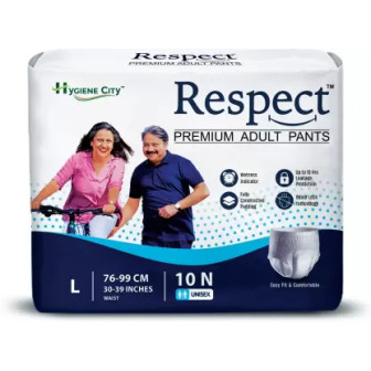 Adult Diaper Pull Up Respect Medium Premium Pants L-10pc