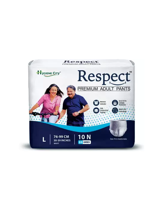 Adult Diaper Pull Up Respect Medium Premium Pants L-10pc