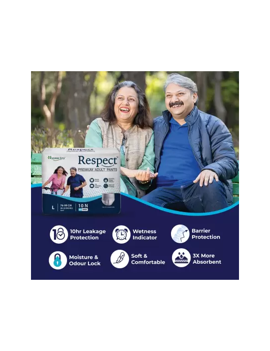 Adult Diaper Pull Up Respect Medium Premium Pants L-10pc_3