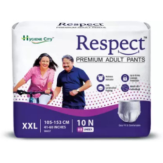 Adult Diaper Pull Up Respect Medium Premium Pants XXL-10pc