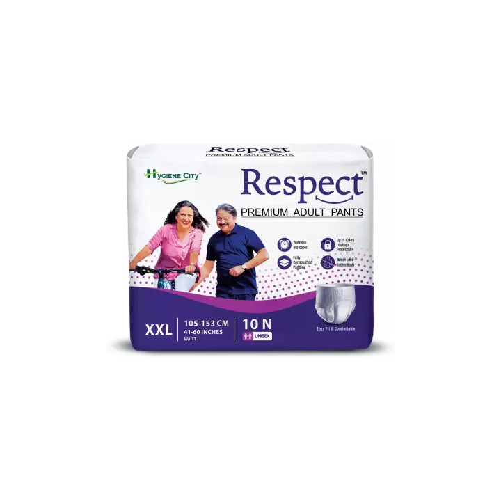 Adult Diaper Pull Up Respect Medium Premium Pants XXL-10pc